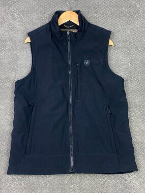Ariat Softshell Vest Mens Medium Black Pioneer Stretch Soft Shell Stretchshell